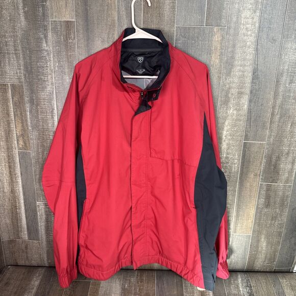 Vintage Nike Golf Jacket‎ Mens XL Red Black Storm-Fit Full Zip RED - Picture 1 of 11